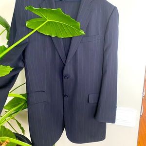 JOS A BANK Navy Pinstripe Suit